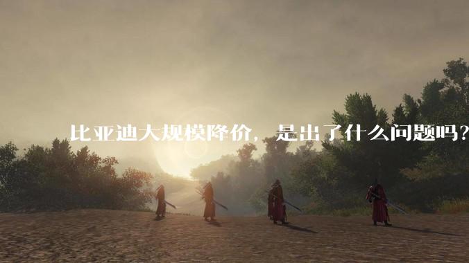比亚迪大规模降价，是出了什么问题吗？